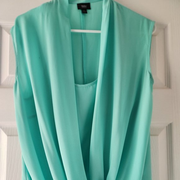 Massimo Medium Mint Sleeveless Blouse w/matching Mint VS Bra - Picture 1 of 5